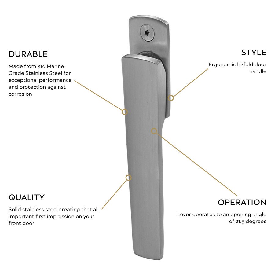Stainless Steel BiFold Flat Door Handle KM100 Coastal Group